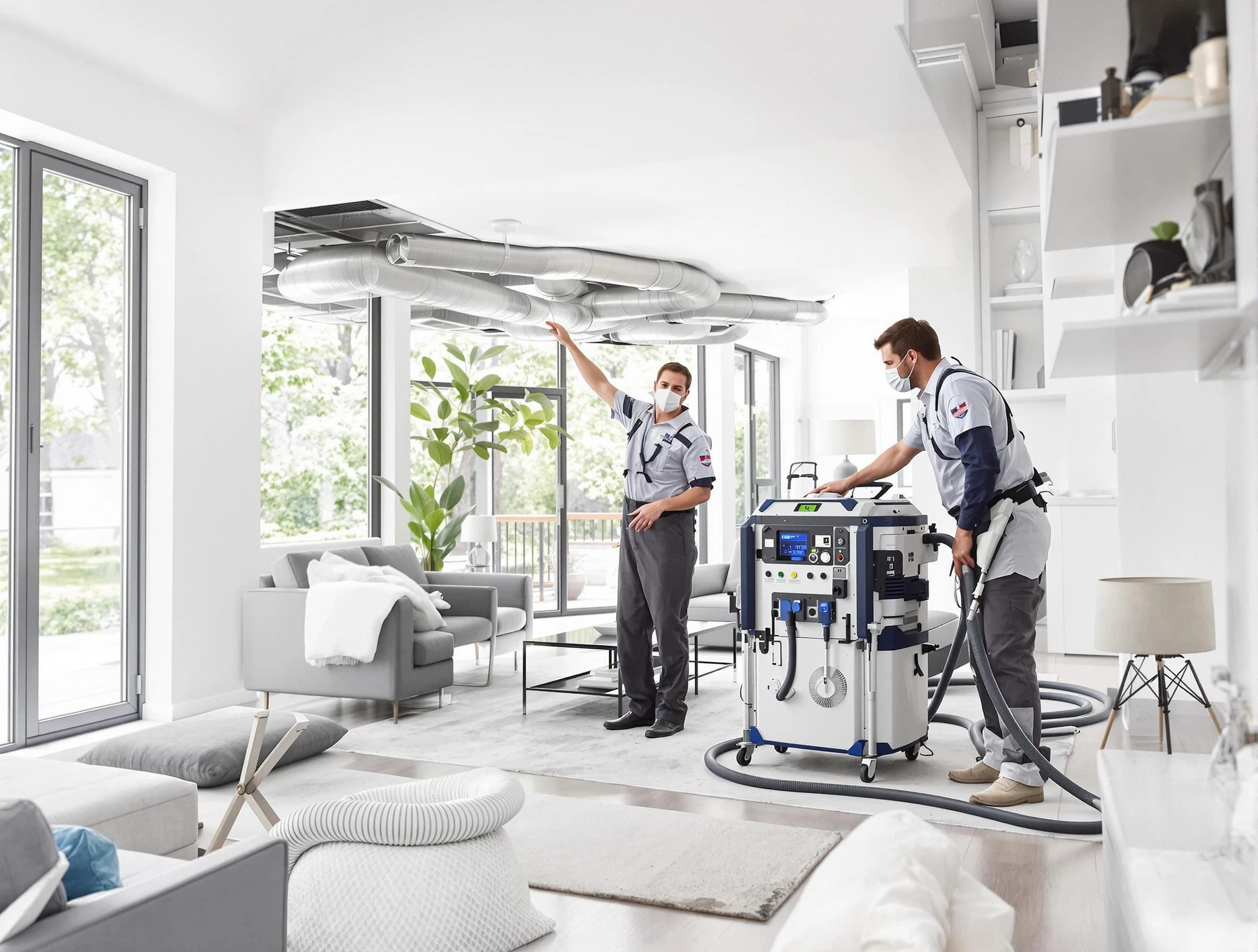 Braintree Air Duct Cleaning professional conducting pure air duct cleaning with state-of-the-art equipment in Braintree