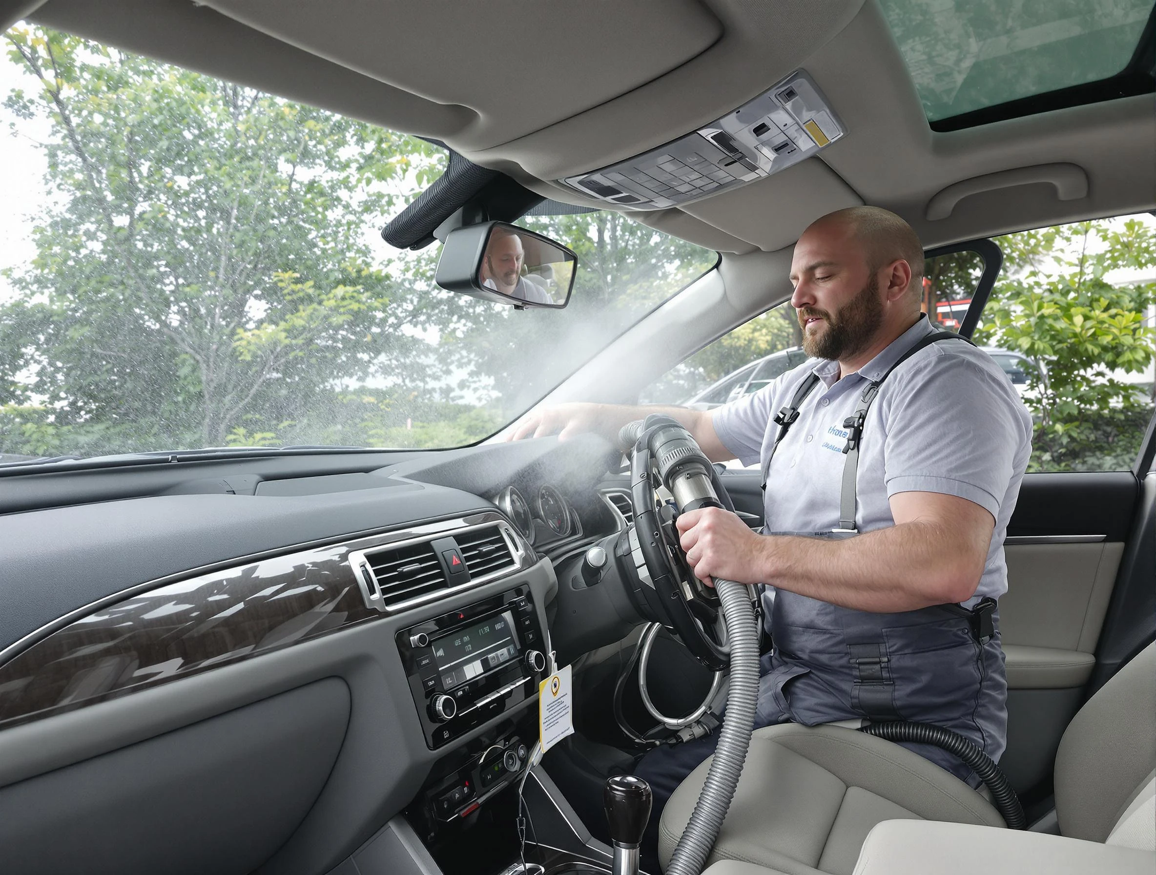 Braintree Air Duct Cleaning specialist performing professional car duct cleaning in Braintree