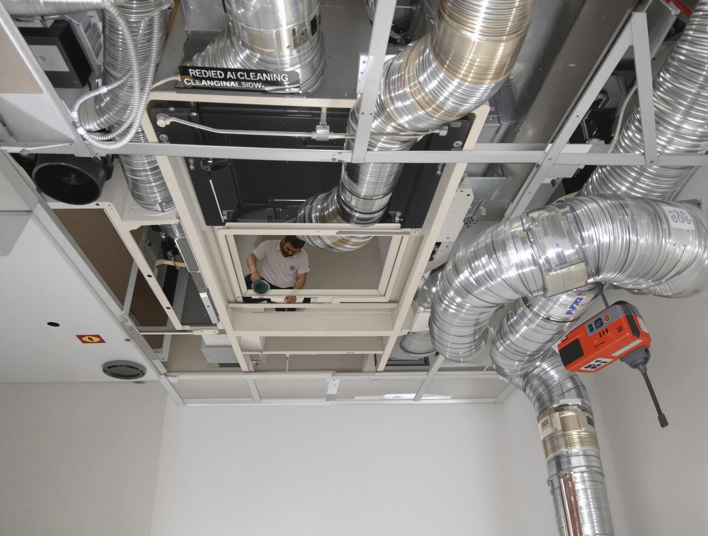 Braintree Air Duct Cleaning technician performing detailed central duct system cleaning in Braintree