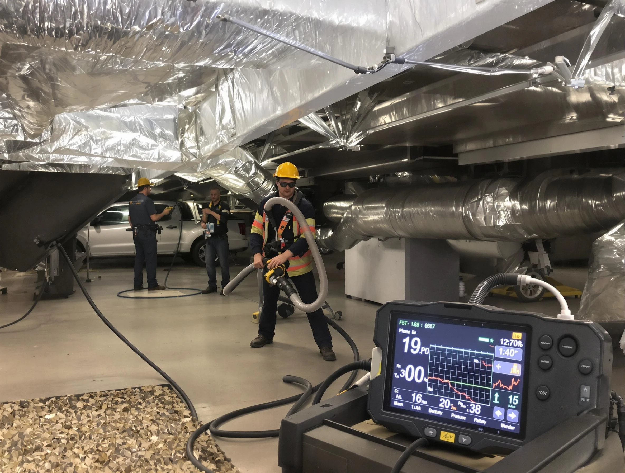 Professional negative pressure duct cleaning by Braintree Air Duct Cleaning in Braintree