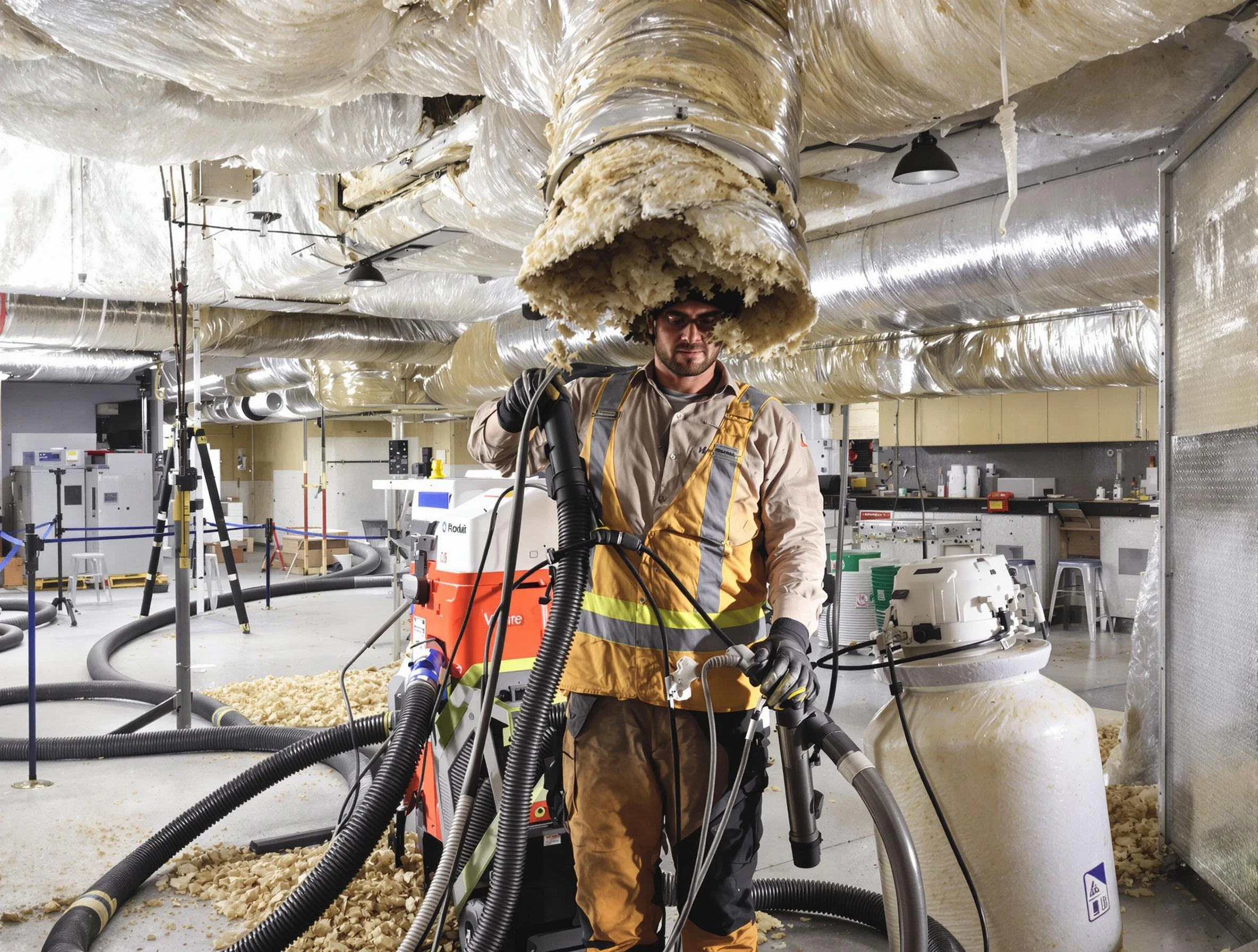 Professional vacuum insulation removal by Braintree Air Duct Cleaning expert in Braintree